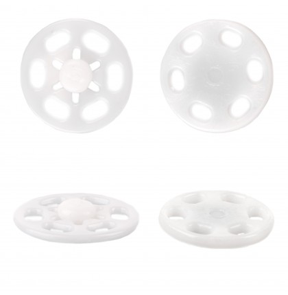 Кнопки пришивные пластик шир.18 мм арт.R881-2 цв.прозрачный уп.24 шт